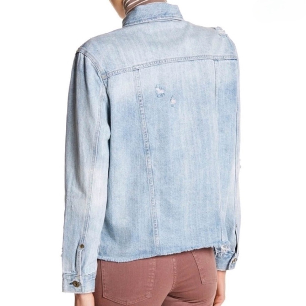 Pistola ‘Amira’ Raw Hem Denim Jacket - Picture 3 of 5
